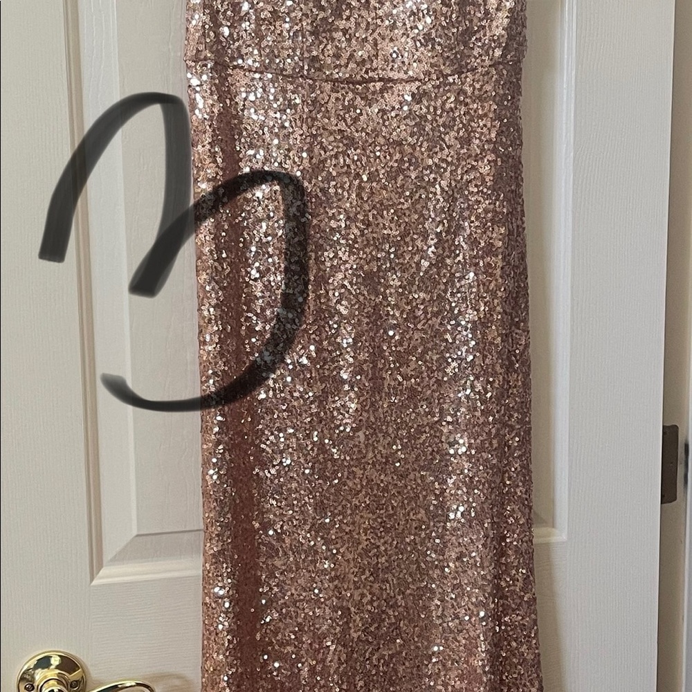 NEW ROSE GOLD SEQUIN DRESS - Picture 4 of 5